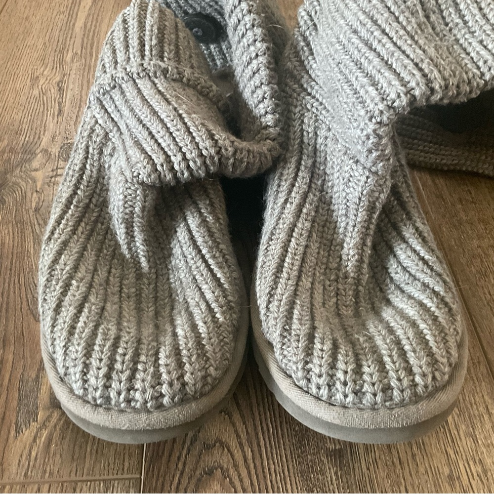 UGG Classic Cardi gray Knit Tall Boot - Picture 3 of 6